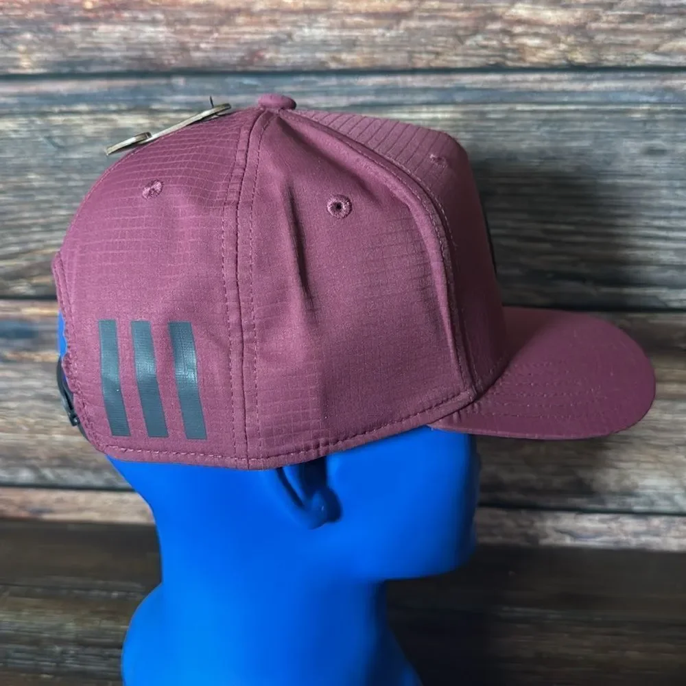 Adidas Merlot and Black Aeroready Snapback Hat